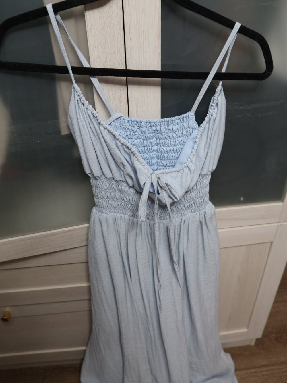Blue Midi Dress with Pockets
